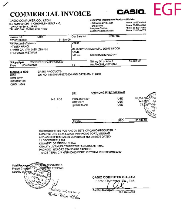 Commercial Invoice là gì? Tầm quan trọng của Commercial Invoice 